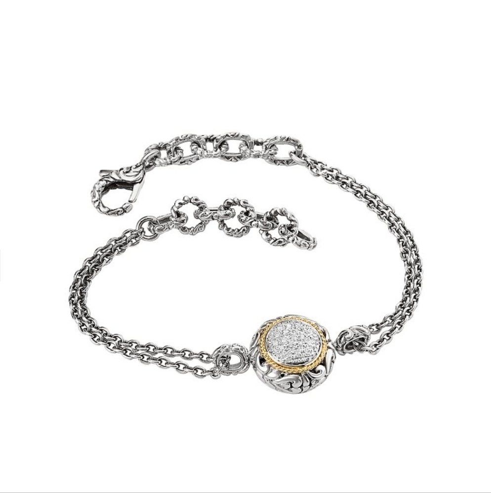Elegant Silver and Gold Bracelet